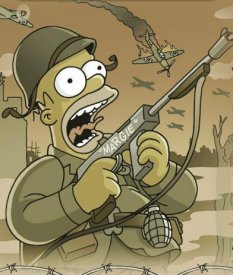 Homer Simpson en la guerra