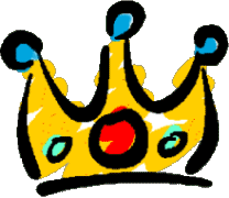 Dibujo difuminado de una corona
