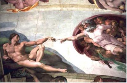 Fresco de Miguel Ángel de la Capilla Sixtina (Roma)