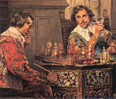 Cuadro jugadores de ajedrez