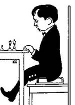 Caricatura de Reshevsky de su época de niño prodigio