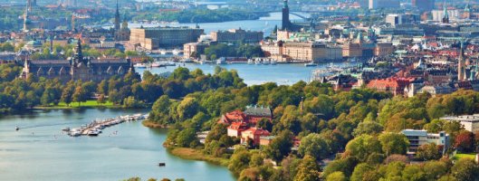 Espectcular vista de Estocolmo desde el aire