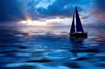 Velero en un mar en calma