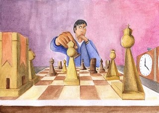 Dibujo 'jugador de ajedrez'