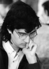 Kramnik, con el pelo largo, en 1994
