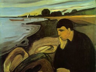 Cuadro "Melancola", de Bergen Munch