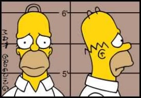 Homer Simpson detenido