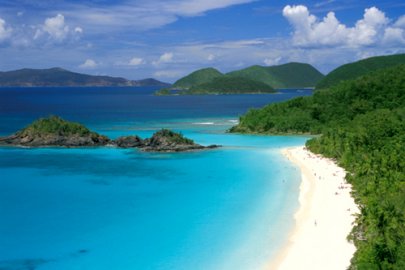 Playa paradisiaca de Islas Vrgenes