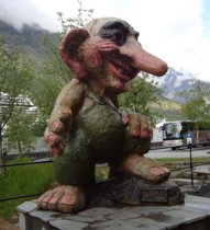 Estatua de un troll noruego