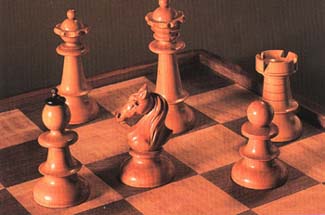 Fichas de ajedrez de madera
