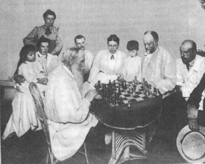 Leon Tolstoi con su familia