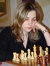 Skripchenko durante una partida de ajedrez