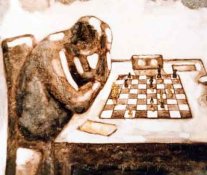"Los jugadores de ajedrez" de Layachi Hamidouche