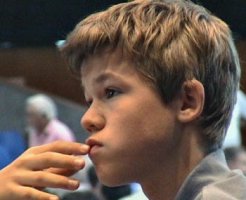 Magnus Carlsen en su niez